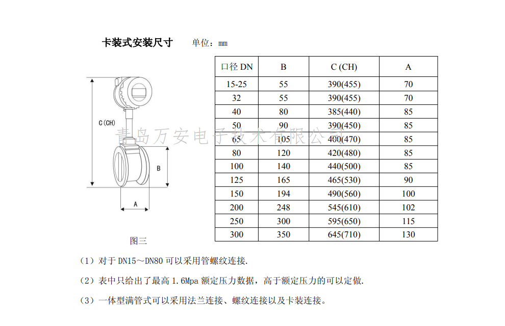 热式气体质量麻豆成人网站入口尺寸图(图3)